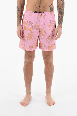 Costume da Bagno Boxer ABSTRACT PALMS con Tasche Cargo