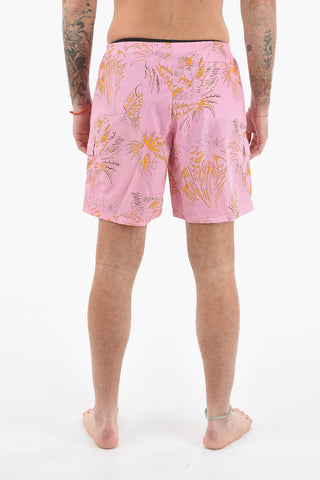 Costume da Bagno Boxer ABSTRACT PALMS con Tasche Cargo