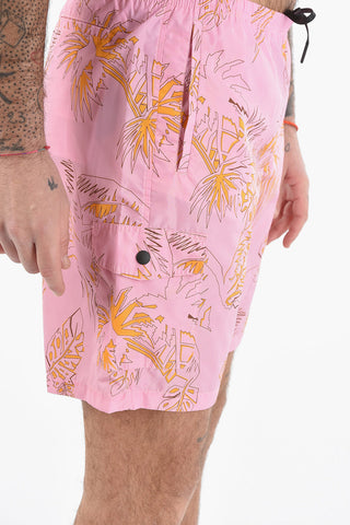 Costume da Bagno Boxer ABSTRACT PALMS con Tasche Cargo