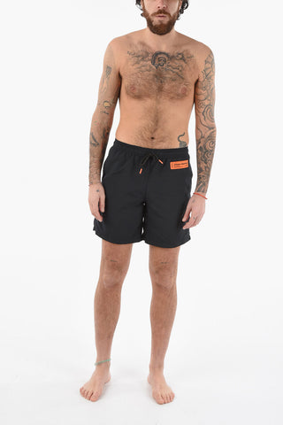 Costume da Bagno Boxer in Nylon con Coulisse