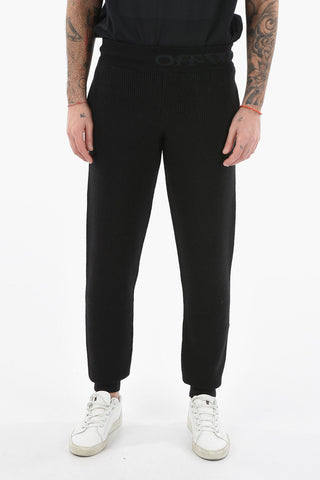Logoed Elastic Waistband Knitted Sweatpants
