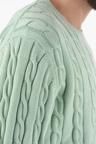 Cable Knit Crew-neck Sweater