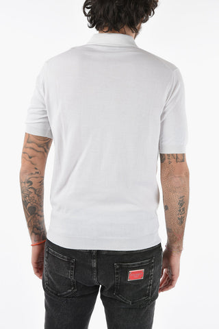 Solid Color Cotton Polo Shirt