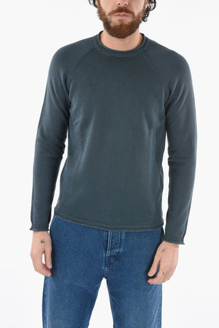Cotton RAGLAN Crew-Neck Sweater