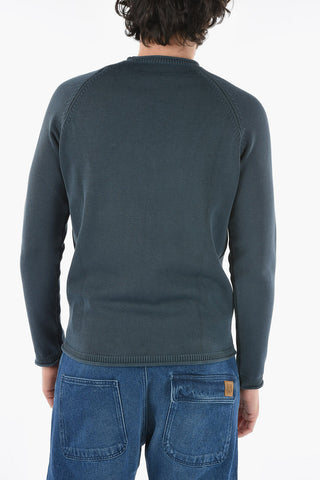 Cotton RAGLAN Crew-Neck Sweater