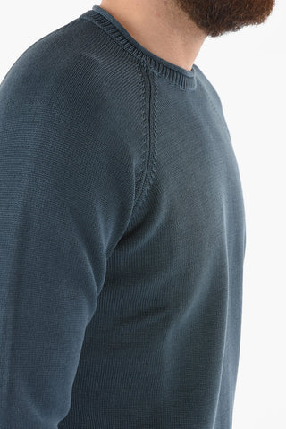 Cotton RAGLAN Crew-Neck Sweater