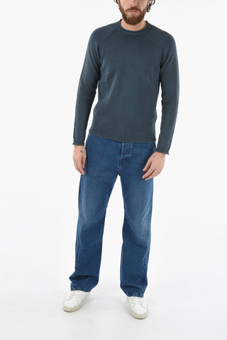 Cotton RAGLAN Crew-Neck Sweater
