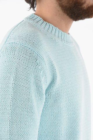 Maglia Girocollo in Misto Cotone a Tinta Unita