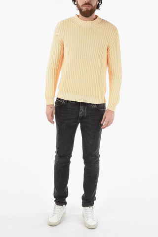 Solid Color Crew-neck Sweater