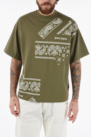 Crew Neck BANDANA Paisley Printed T-Shirt