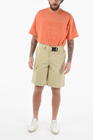 SEASONAL Belted Cotton Cargo Shorts