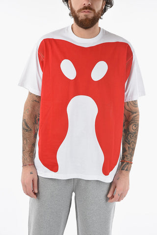 Crewneck T-shirt with BOO MONSTER Print