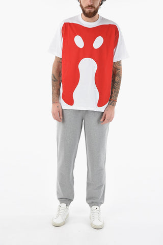 Crewneck T-shirt with BOO MONSTER Print