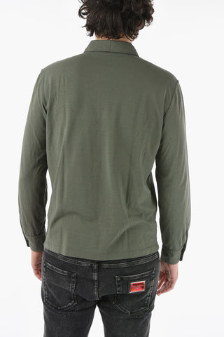Cotton BORG 3-Buttons Polo Shirt with Long Sleeve