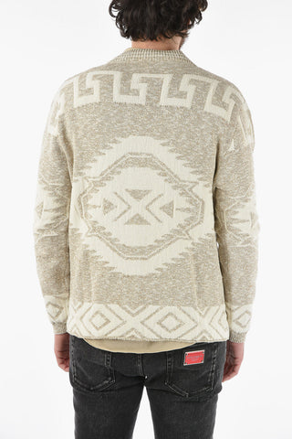 Jacquard Azteco Motif Cardigan