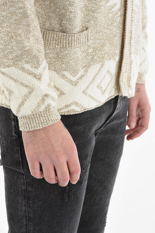 Jacquard Azteco Motif Cardigan