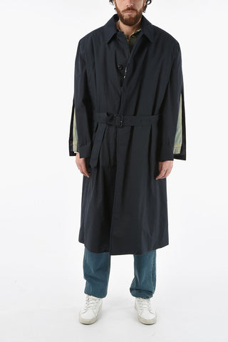 ARTISANAL Unstructured Overcoat with Denim Detail