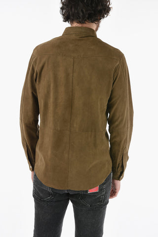 Suede HOUSTON Utility Shirt with Snap Buttons