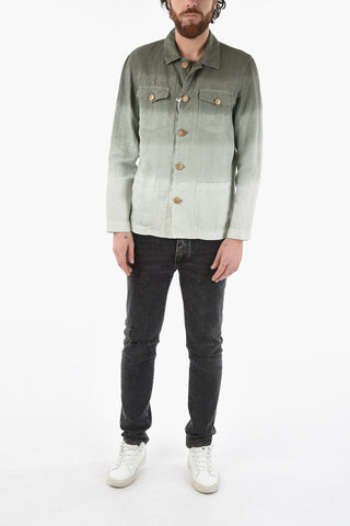 Shaded Effect Linen DERBY Utility Shirt