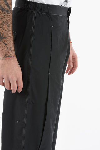 Nylon SNAP Wide Leg Pants