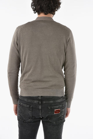 Cotton and Linen Lightweight Cardigan with V-Neck