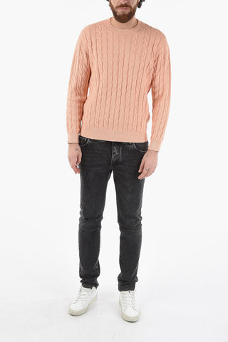 Cable Knit Crew-neck Sweater