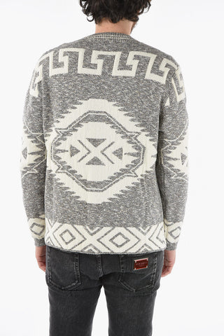 Jacquard Azteco Motif Cardigan