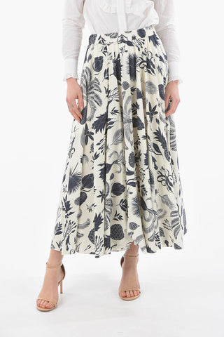 Tropical Printed Cotton CINAPPLE Long Skirt