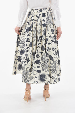 Tropical Printed Cotton CINAPPLE Long Skirt