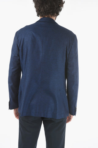 silk GATE side vents patch pocket 2-button blazer