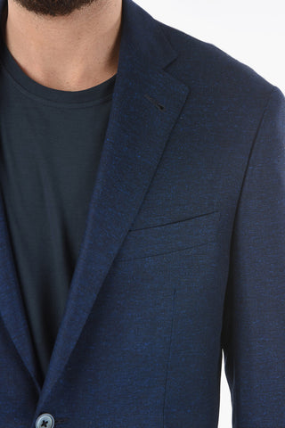 silk GATE side vents patch pocket 2-button blazer