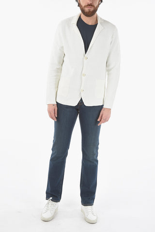 Chevron Motif Knitted Blazer