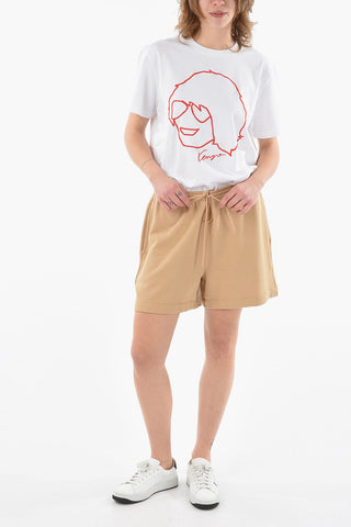 3 Pockets Sweatshorts with Drawstring on the Waist