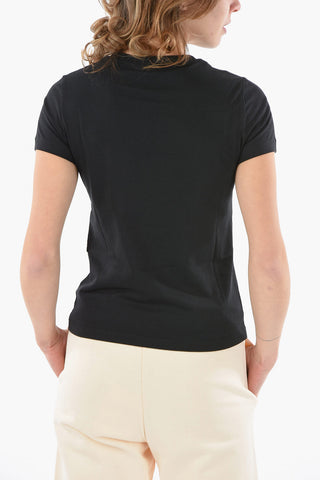Crewneck T-shirt with Lettering Logo Print