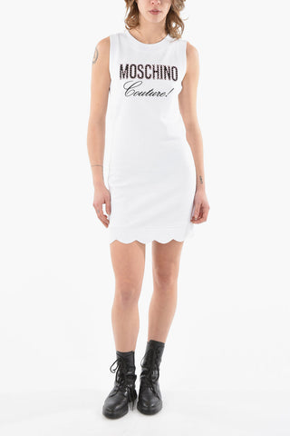 COUTURE! cotton Sleeveless Dress with Embroidered Logo