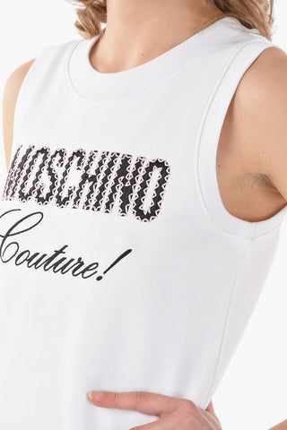 COUTURE! cotton Sleeveless Dress with Embroidered Logo