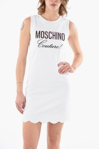 COUTURE! cotton Sleeveless Dress with Embroidered Logo