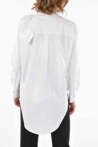 Asymmetrical Shirt with Rouches