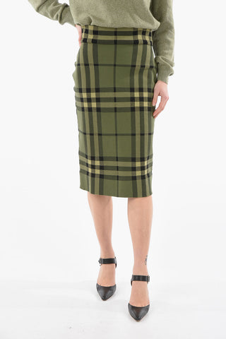 Tartan Motif KAMMIE Pencil Skirt