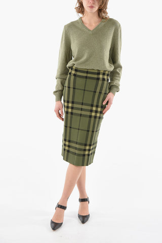 Tartan Motif KAMMIE Pencil Skirt