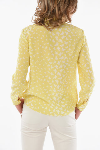 Long Sleeved Printed Silk Shirt