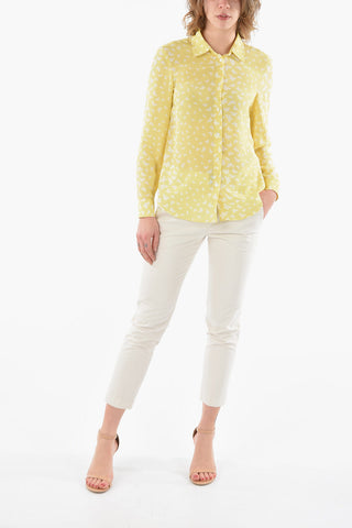 Long Sleeved Printed Silk Shirt