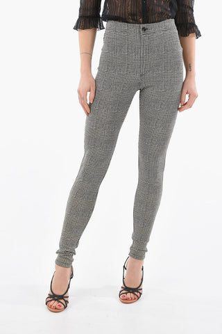 Jeggings in Tessuto Stretch con Motivo District Check