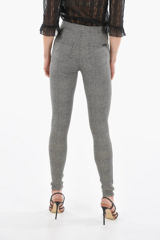 Jeggings in Tessuto Stretch con Motivo District Check