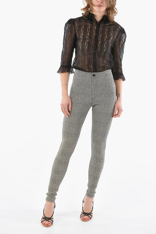 Jeggings in Tessuto Stretch con Motivo District Check