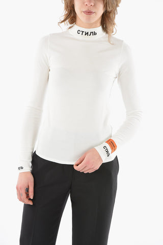 CTNMB Maglia in Tessuto Stretch con Collo a Lupetto