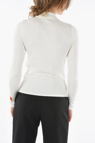 CTNMB Maglia in Tessuto Stretch con Collo a Lupetto