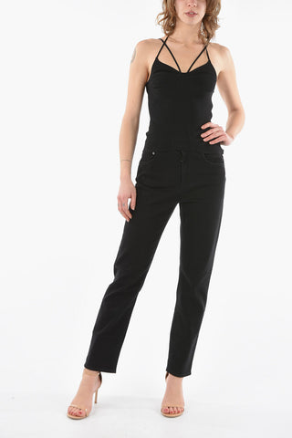 Stretchy Knitted Top with Criss Cross Straps