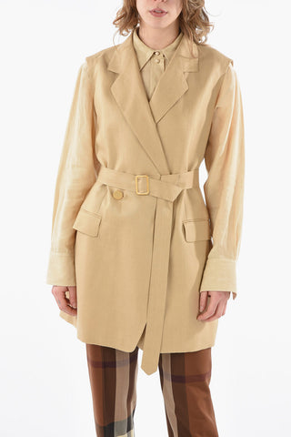 Linen Sleeveless HARMONY Double Breasted Blazer
