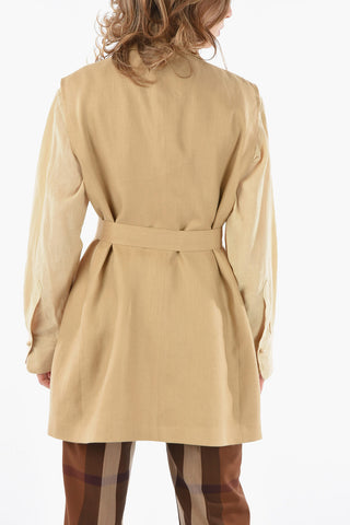 Linen Sleeveless HARMONY Double Breasted Blazer